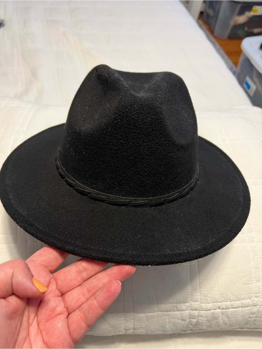 Classic Black Felt Fedora Hat